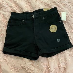 AÉROPOSTALE NWT BLACK HIGH WASTED MIDI SHORTS